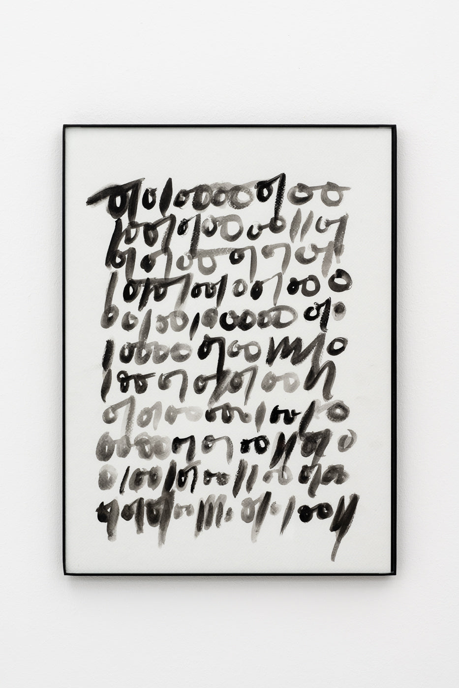 SASHA STILES — Cursive Binary : “Pictura poema silens” (ink study), 2020